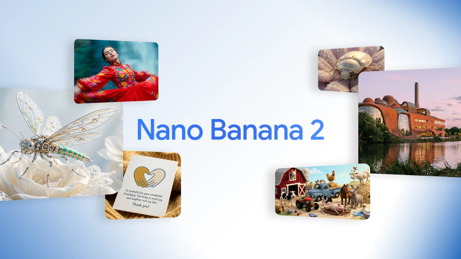 Nano Banana 2 official hero image from Google's announcement of the Gemini image model