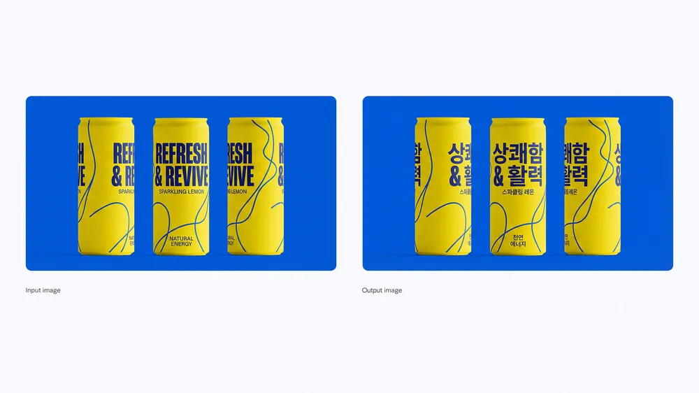 Nano Banana Pro localized product can designs — official Google demo of accurate in-image text rendering